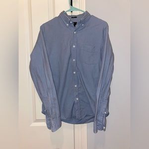Men’s J Crew Button Down Ling Sleeve Shirt Blue Sz Medium